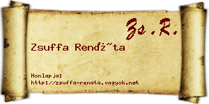 Zsuffa Renáta névjegykártya