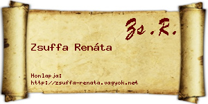 Zsuffa Renáta névjegykártya