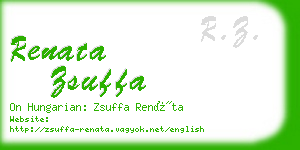 renata zsuffa business card